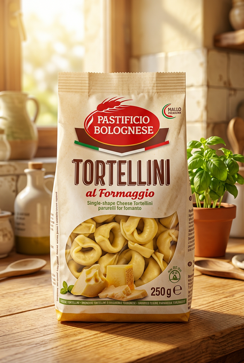 Pastificio Bolognese Cheese Tortellini in an Italian kitchen